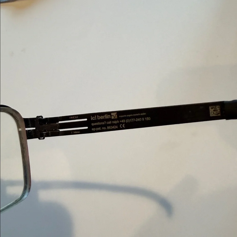 ic! berlin Lior A. Black Stainless Steel Eyeglass Frames | Full Set